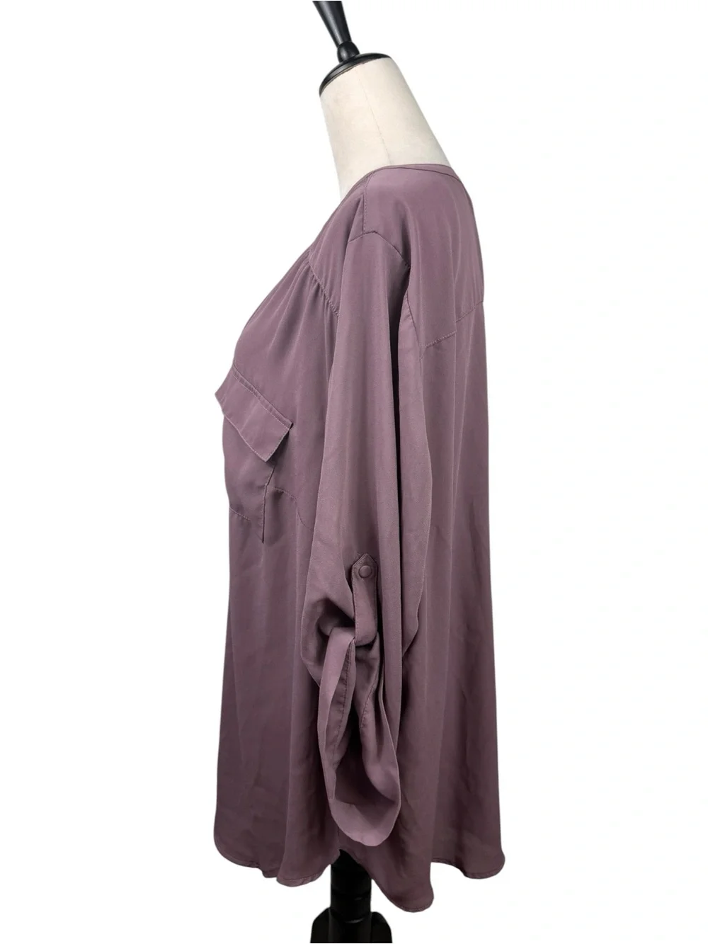 torrid Harper Mauve V-Neck Tunic with Pockets size 3-3X/22-24